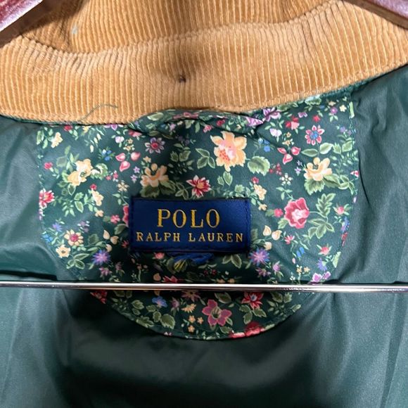 Polo Ralph Lauren Girls EUC Floral Print Floral Quilted Coat Large - Picture 7 of 7